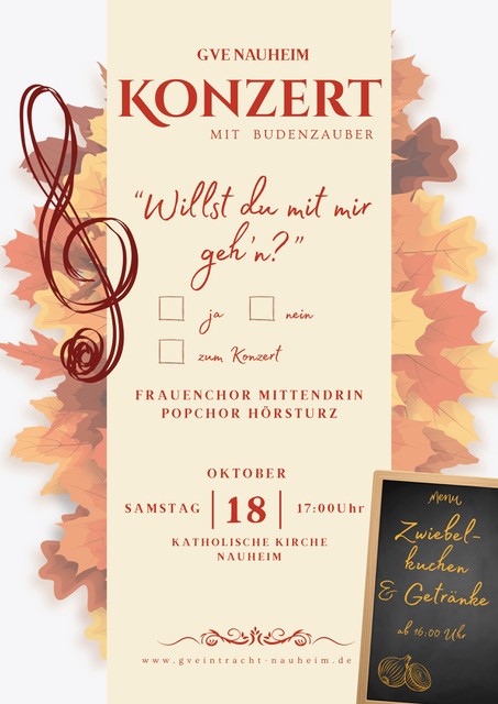 Flyer Budenzauber und Konzert Mittendrin