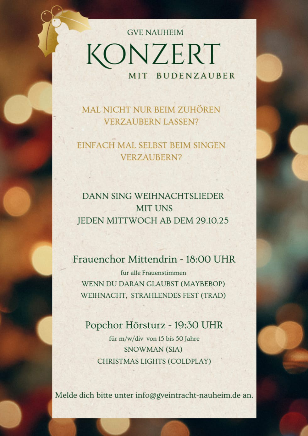 2025 Budenzauber GVE Weihnachten Info